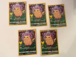 Pokemon Pikachu 005/025 25th Anniversary Celebrations Bundle x 5 cards #2 - Image 1