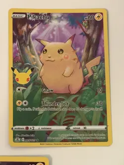 Pokemon Pikachu 005/025 25th Anniversary Celebrations Bundle x 5 cards #2 - Image 2