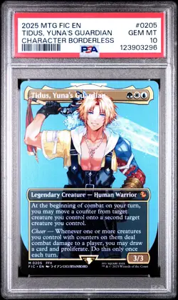 2025 MTG FINAL FANTASY COMMANDER #0205 TIDUS, YUNA'S GUARDIAN PSA 10 - Image 1