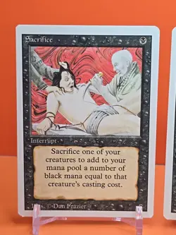 ⚫⚫⚫ (4) 1994 MAGIC The Gathering SACRIFICE REVISED 3RD EDITION PLAYED ⚫⚫ - Image 2