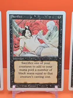 ⚫⚫⚫ (4) 1994 MAGIC The Gathering SACRIFICE REVISED 3RD EDITION PLAYED ⚫⚫ - Image 3