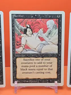 ⚫⚫⚫ (4) 1994 MAGIC The Gathering SACRIFICE REVISED 3RD EDITION PLAYED ⚫⚫ - Image 4