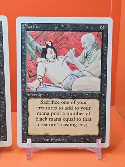 ⚫⚫⚫ (4) 1994 MAGIC The Gathering SACRIFICE REVISED 3RD EDITION PLAYED ⚫⚫ - Image 5