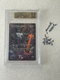 BGS 9.5 GEM Mint MTG MARVEL SPIDER-MAN VENOM, KING IN BLACK Graded Commander - Image 1