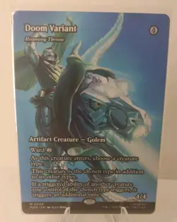 DOOM VARIANT Roaming Throne Reg MTG 0099 MAR Marvel Universe BORDERLESS - Image 1