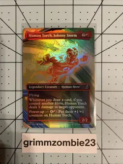 Human Torch, Johnny Storm Borderless Marvel Super Heroes Foil 321 - Image 1