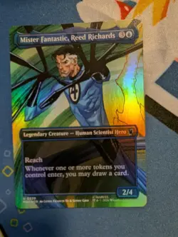 Mister Fantastic, Reed Richards (Borderless) 320 Marvel Super Heroes Foil NM - Image 1