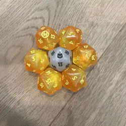 MTG Marvel Spiderman Final Fantasy Bundle Orange White Oversized D20 Dice Lot - Image 1