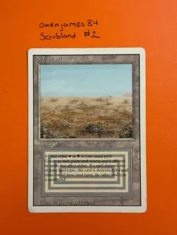*Scrubland** MTG Magic LP - Revised (1994) - Reserved List - Dual Land - Image 1