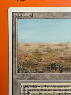 *Scrubland** MTG Magic LP - Revised (1994) - Reserved List - Dual Land - Image 2