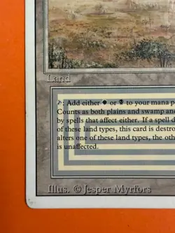 *Scrubland** MTG Magic LP - Revised (1994) - Reserved List - Dual Land - Image 4