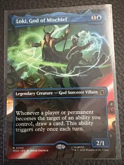 Magic: The Gathering Loki, God of Mischief Rare Full Art 0343 Marvel Regular - Image 1