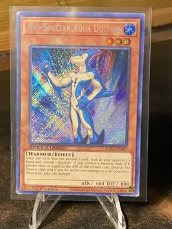 Yugioh Neo-Spacian Aqua Dolphin Speed Duel GX Secret Rare Holo 1st SGX4-ENA07 - Image 1