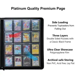 GrinOwl 16 Pocket Toploader Binder, Holds 640 Top Loaders, Large Toploader Ca... - Image 3
