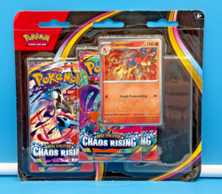 Pokemon TCG Mega Evolution Chaos Rising 3 Pack Booster Blister Pack New Sealed - Image 1