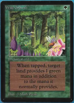 Wild Growth Beta PLD Green Common MAGIC THE GATHERING CARD (ID# 520124) ABUGames - Image 1