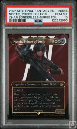 Noctis, Prince Of Lucis 0546 Character Borderless-surge Foil Mtg PSA 10 - Image 1