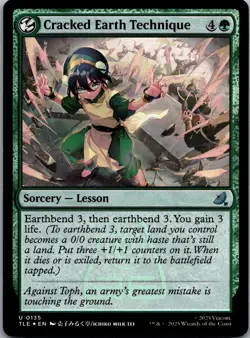 Cracked Earth Technique 135 Foil Avatar The Last Airbender MTG NM - Image 1