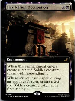 Fire Nation Occupation (Extended Art) 187 Foil Avatar The Last Airbender MTG NM - Image 1