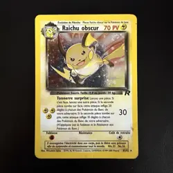 Nintendo Pokemon Raichu Obscur 83/82 Team Rocket French Trading Card 2000 RARE - Image 1