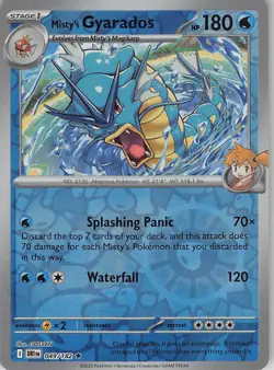 Misty's Gyarados 049/182 Rare Destined Rivals Pokemon Reverse Holo Near Mint - Image 1