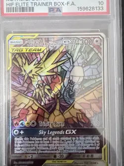 2019 POKEMON SM BLACK STAR PROMO FULL ART/MOLTRES & ZAPDOS & ARTICUNO GX PSA 10 - Image 3