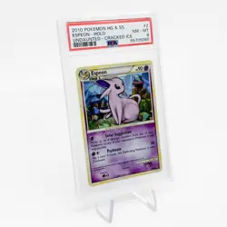Pokemon TCG Espeon HGSS Undaunted 2/90 Cracked Ice Holo PSA 8 NM-Mint - Image 2