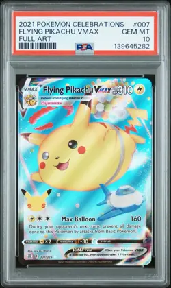 Pokemon Celebrations Flying Pikachu VMAX 007/025 PSA 10 25th Anniversary - Image 1