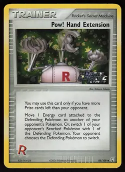 Pow! Hand Extension 85/109 Team Rocket Returns Reverse Holo Uncommon POKEMON - Image 1