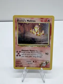 Blaine's Moltres 001/132 Gym Heroes Holo Rare card Unlimited Holofoil Pokemon - Image 1