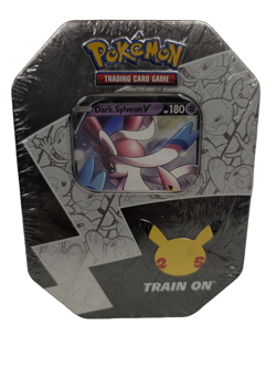 Pokemon Celebrations Tin Dark Sylveon V 25th Anniversary Sealed 6 Booster Packs - Image 1