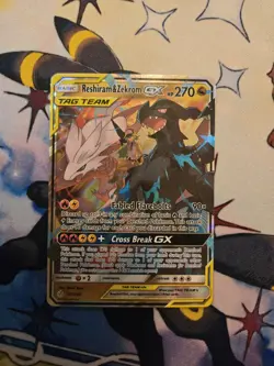 Reshiram & Zekrom GX 157/236 Tag Team Ultra Rare Pokemon Cosmic Eclipse - Image 1