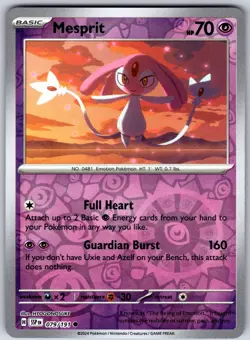 Pokemon TCG SV08: Surging Sparks Mesprit - 079/191 Reverse Holo NM - Image 1