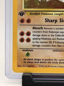 Wizards of the Coast 1999 Pokemon Fossil 1st Ed Kabutops Holo Rare 9/62 - Image 4