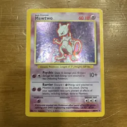 Mewtwo 10/102 Holo Rare Base Set Unlimited Pokemon TCG - Image 1