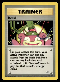 Recall 116/132 Uncommon Gym Heroes Pokemon Unlimited Near Mint - Image 1