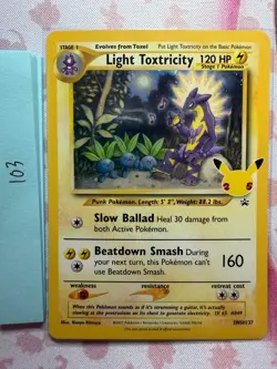 Pokemon TCG 25th Light Toxtricity SWSH137 Black Star Promo Rare Holo NM - Image 1