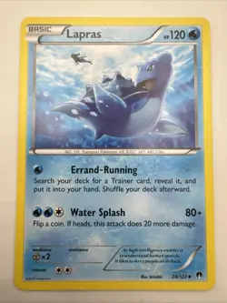 Pokemon Card Lapras Breakpoint Uncommon 28/122 - Image 1