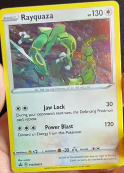 🌀Fart Swirl🌀 Rayquaza SWSH029 Crown Zenith Sea & Sky Black Star Promo Pokemon - Image 2