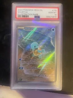 2023 POKEMON MEW EN-151 ILLUSTRATION RARE #170 SQUIRTLE PSA 10 - Image 1