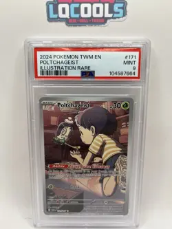 2024 POKEMON TWM EN-TWILIGHT MASQUERADE ILLUSTRATION RARE POLTCHAGEIST PSA 9 - Image 1