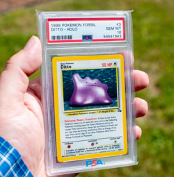 PSA 10 GEM MINT Ditto 3/62 HOLO RARE Fossil Pokemon Card - Image 1