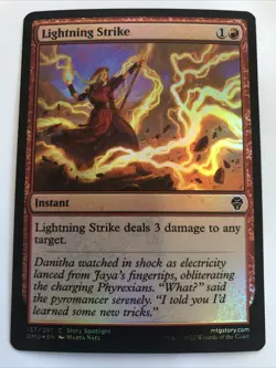 MTG Dominaria United Lightning Strike Foil 137/281 NM - Image 1