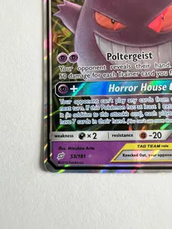 Pokemon TCG Gengar & Mimikyu GX Team Up Holo Ultra Rare Card 53/181 NM - Image 3