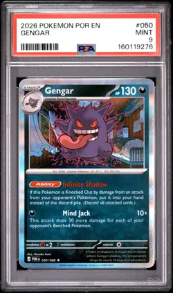 PSA 9 Pokemon Perfect Order Gengar 050 Holo Rare - Image 1