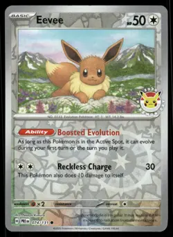Pokemon Cards Eevee 074/131 Pokemon Day Prismatic Evolutions Promo Card - Image 1