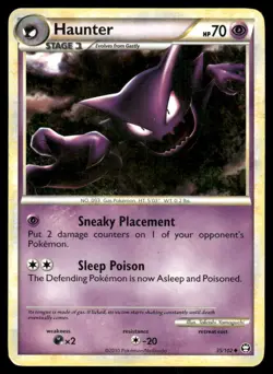 Pokemon Cards Haunter 35/102 HGSS Triumphant Uncommon LP - Image 1