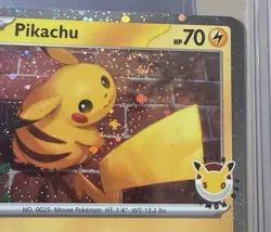 Pikachu 51/162 2026 Pokemon Day Stamped Cosmos Holo Promo Lot of 15-Swirls - Image 3