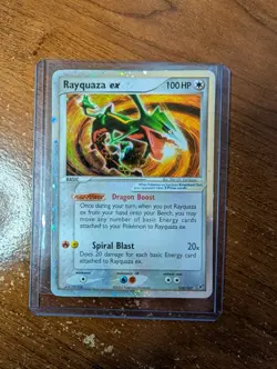 SWIRL Pokemon EX Deoxys Rayquaza ex 102/107 Ultra Rare LP - Image 1