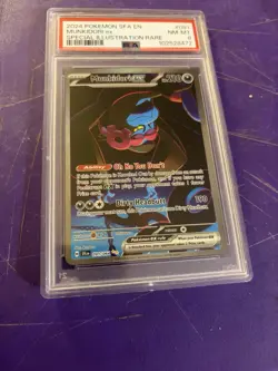 2024 Pokemon Shrouded Fable Munkidori #091 Special Illustration Rare PSA 8 - Image 1
